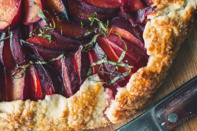 Plum and Basil Galette