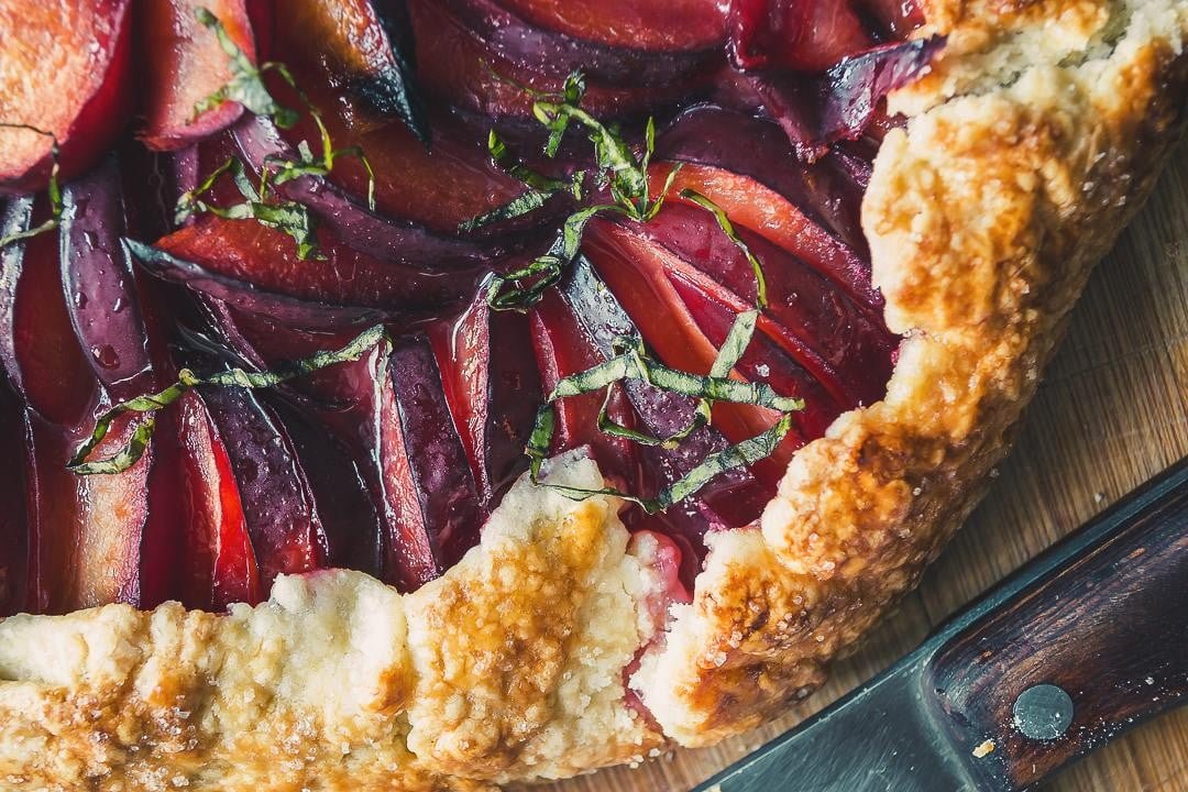 Plum and Basil Galette