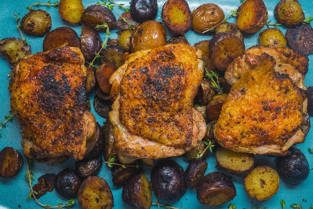 Crispy Skin Chicken Thighs