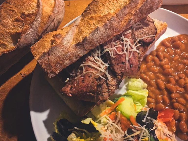 Wine and Herb Steak Marinade Sandwich