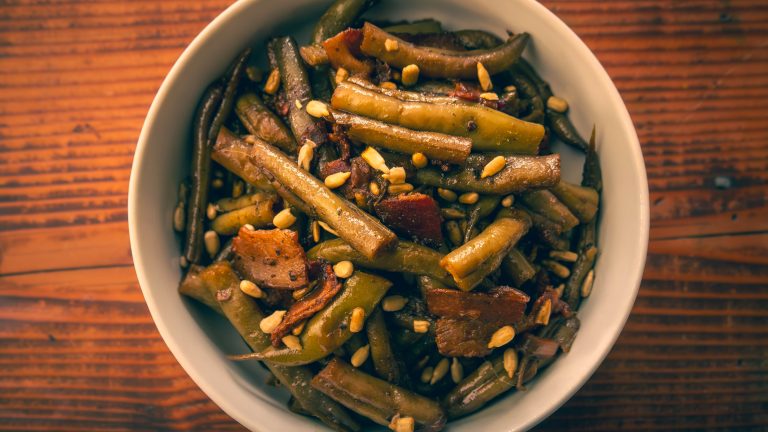 Green Beans with Bacon and Balsamic