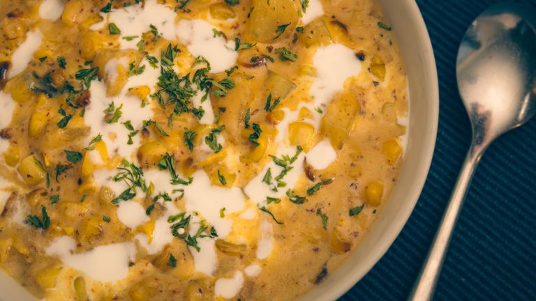 Corn and Poblano Chowder
