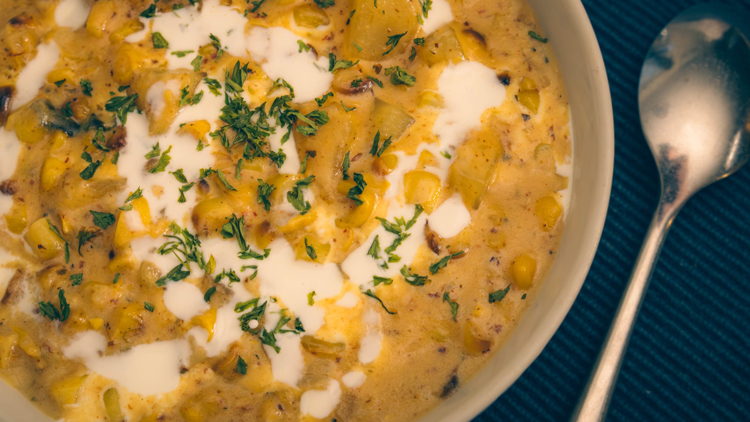Corn and Poblano Chowder